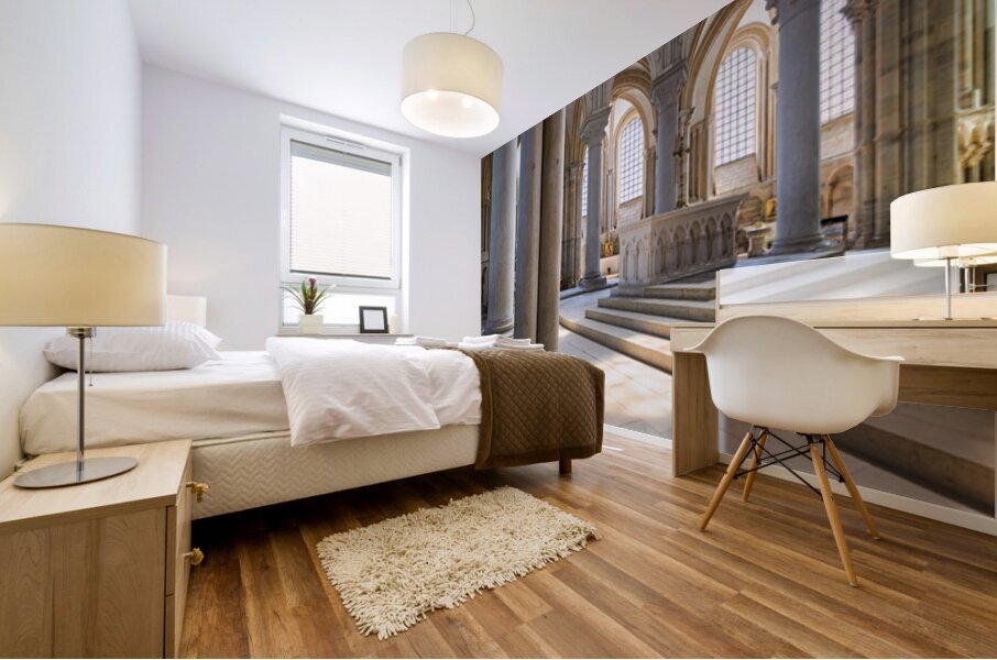 Exploring Vezelay Abbey in Bourgogne France during daylight hour Mural print