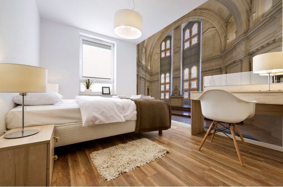 Visit chapel in Chateau de Chambord in France for quiet reflecti Mural print