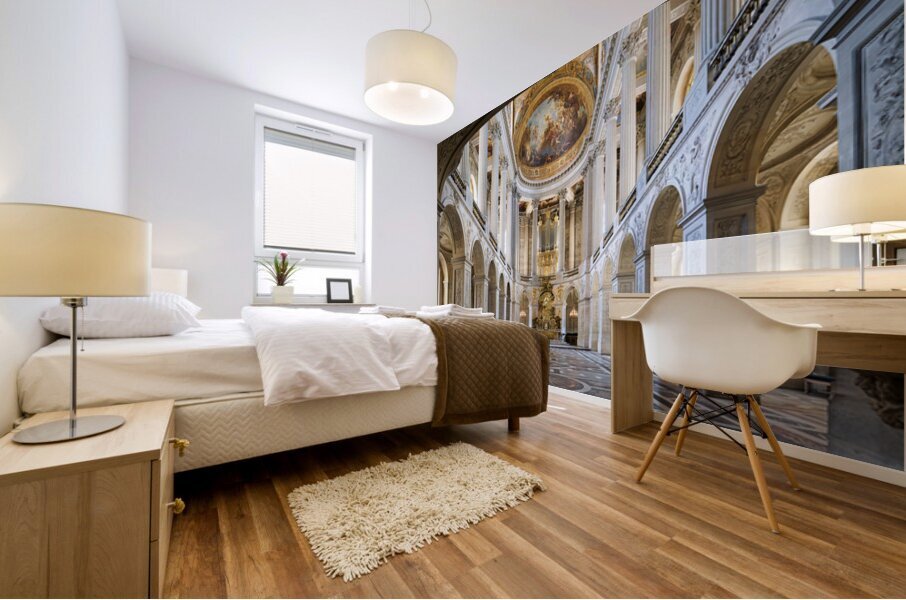 Visit to the royal chapel in versailles palace paris france Mural print