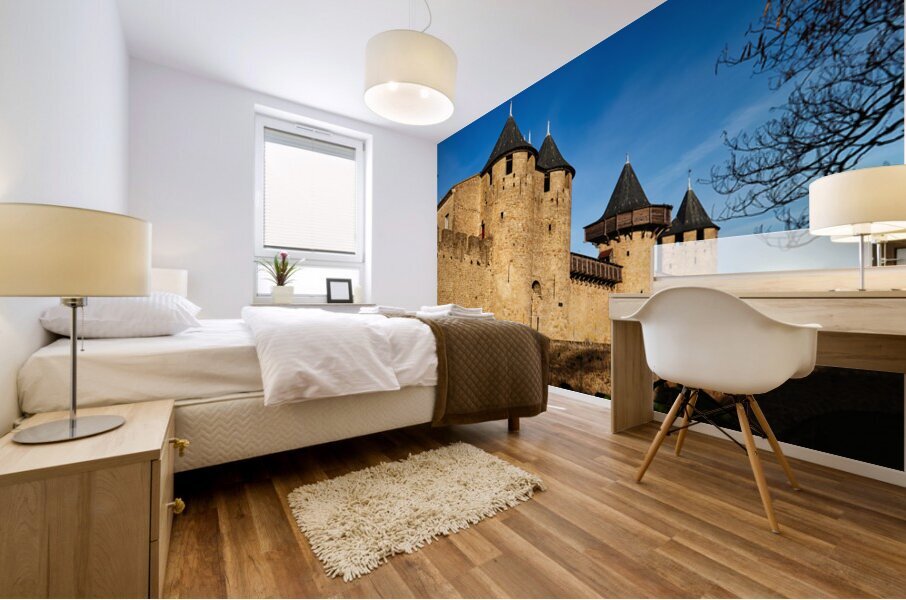 Explore ancient towers and walls of Carcassonne France Mural print