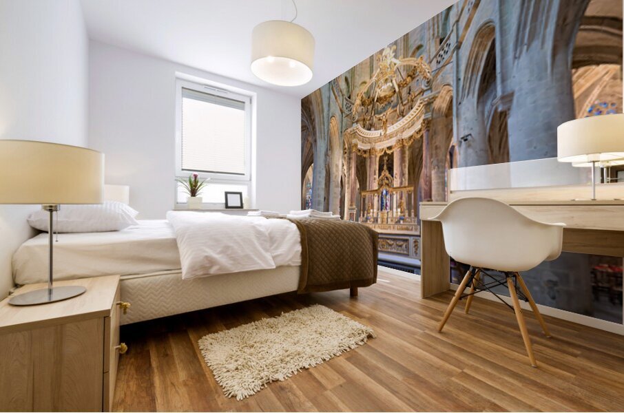 Visit to the basilica of st saviour in dinan france Mural print