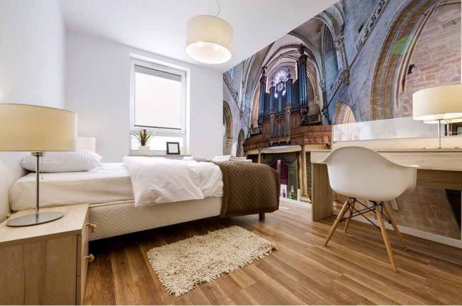 Saint Pierre Cathedral organ in Vannes Brittany France Mural print