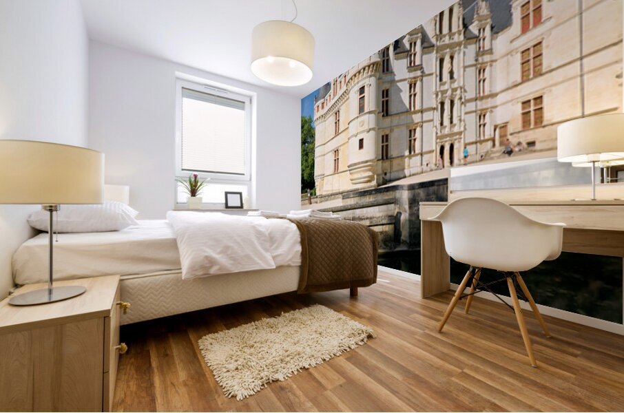 Chateau dAzay le Rideau in Loire Valley France near the water Mural print