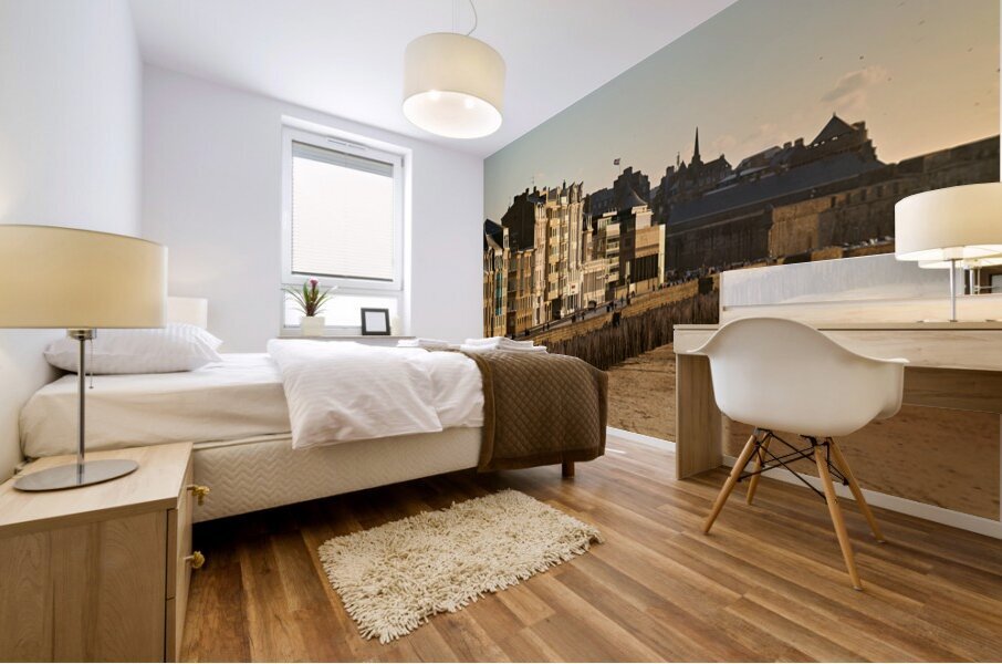 Visit to Grand Plage du Sillon in Saint Malo Brittany France Mural print