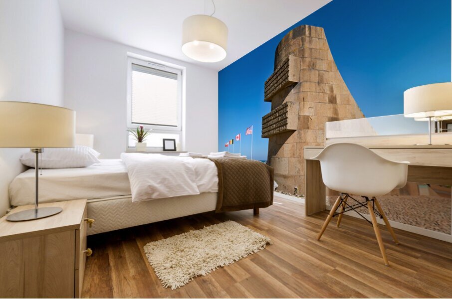 Memorial at Omaha Beach honors those who served in Normandy Mural print