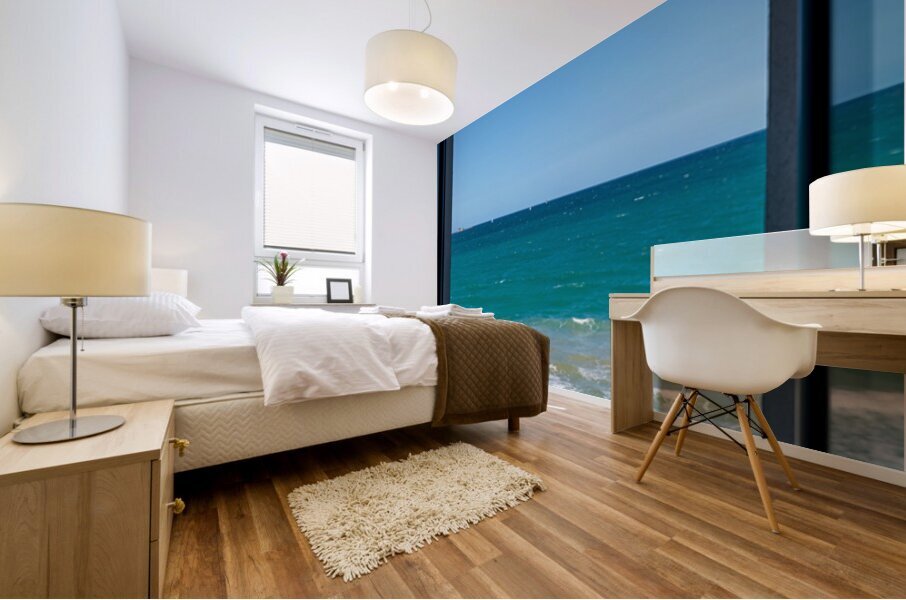 View of Grand Plage du Sillon in Saint Malo Brittany France Mural print