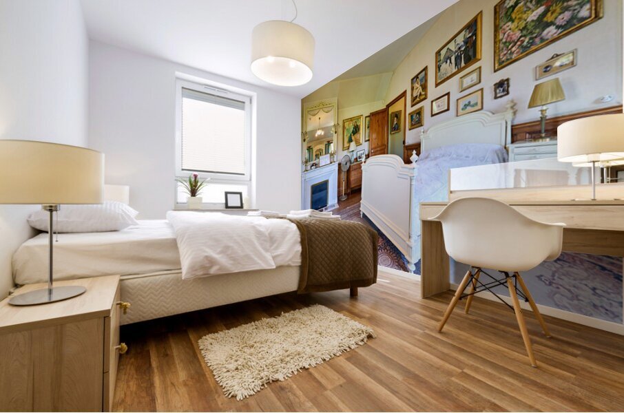 Visit to Monets house in Giverny Normandy with bright room dec Mural print