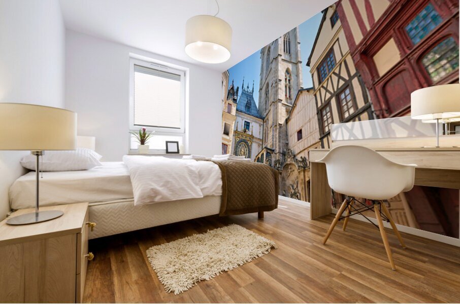 Explore rouen and the great clock of normandy Mural print