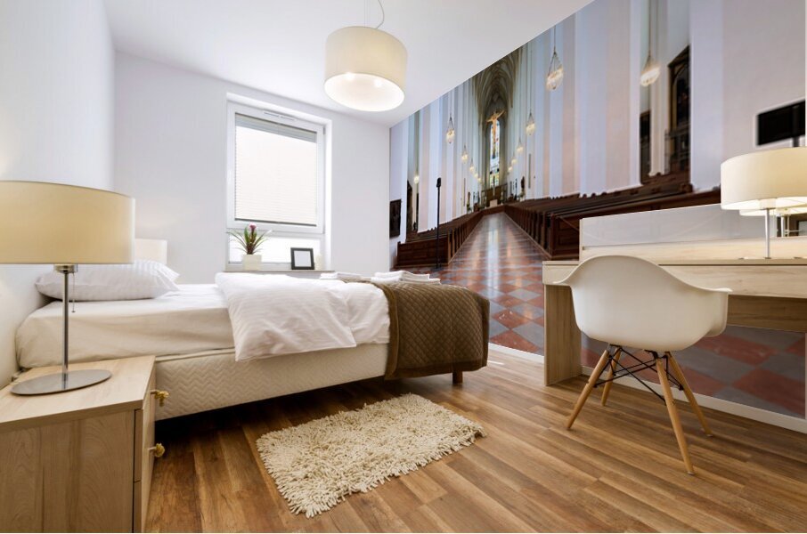 Explore the interior of Frauenkirche cathedral in Munich German Mural print