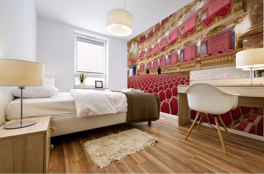 Interior view of Cuvilliés Theatre in Munich Germany Mural print