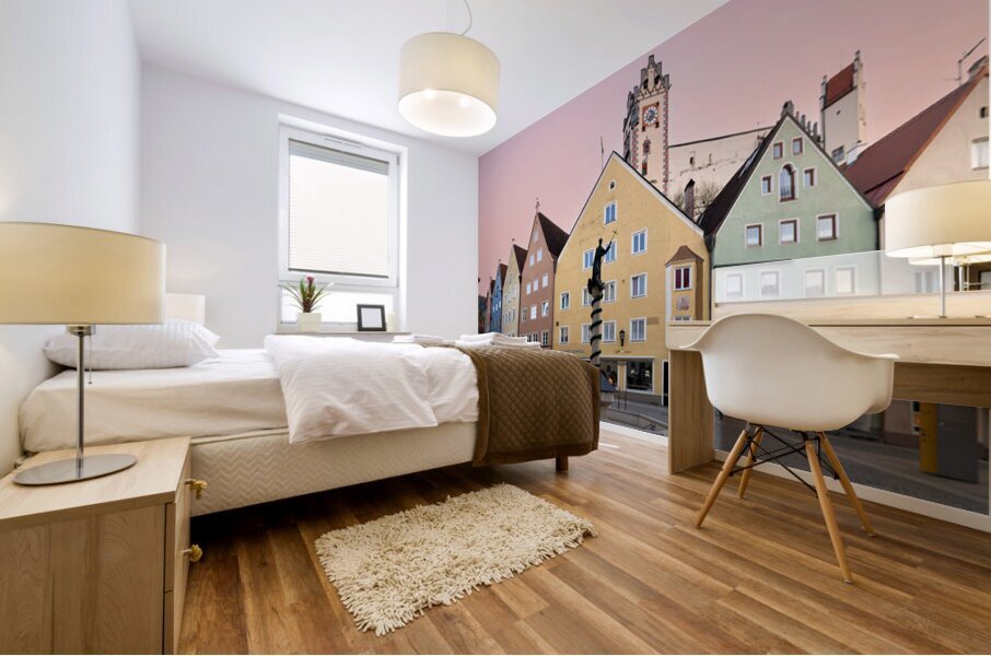 Historic buildings in Fussen on the Romantic Road in Germany Mural print