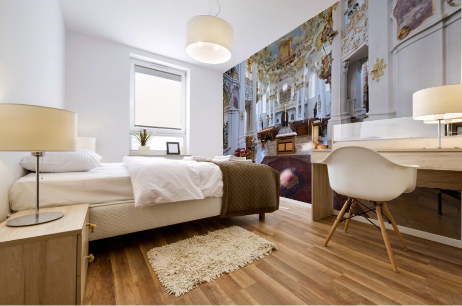 Pilgrimage Church of Wies in Bavaria along the Romantic Road Mural print