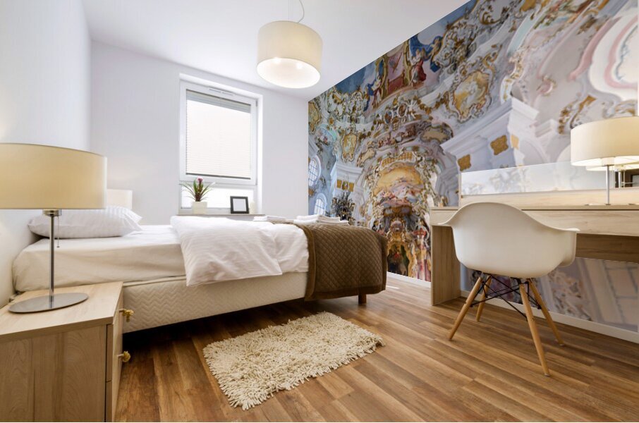 Pilgrimage church of wies on the romantic road in bavaria germa Mural print