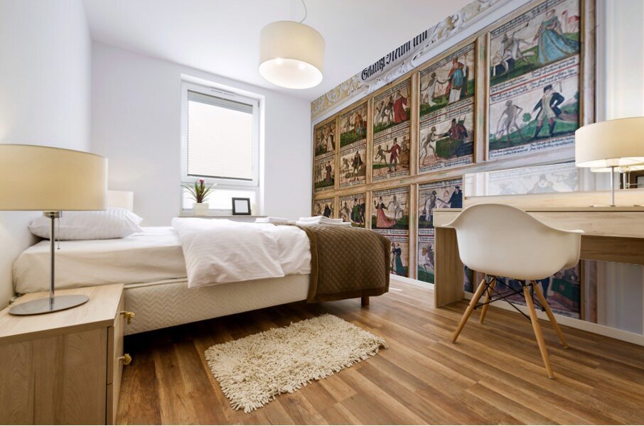 Fussen museum displays Danse Macabre art from St. Mangs Abbey Mural print