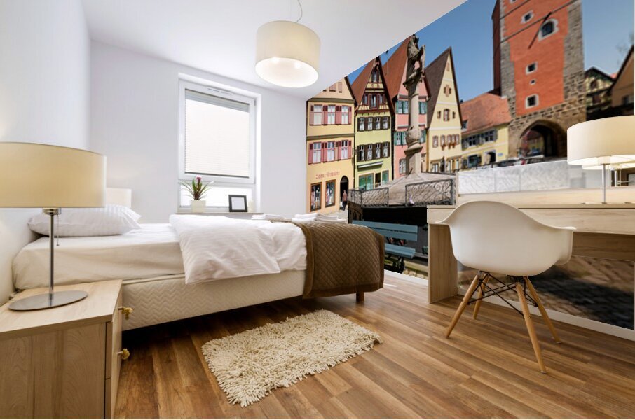Visit Wornitz Gate in Dinkelsbuhl along the Romantic Road in Ger Mural print