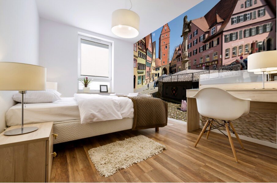 Wornitz Gate and historic sites in Dinkelsbühl Mural print