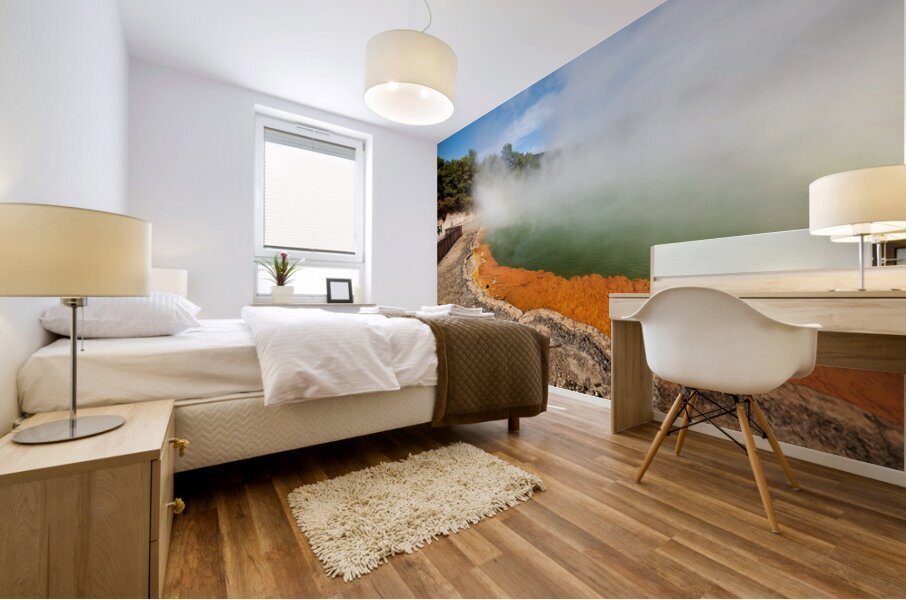 Visit champagne pool at waiotapu rotorua nz Mural print