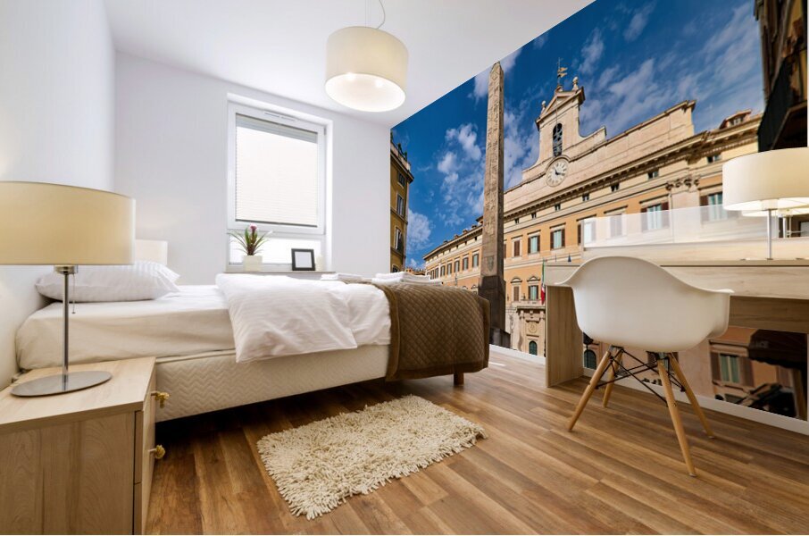 Visit to Palazzo Montecitorio in Rome Italy during clear weathe Mural print