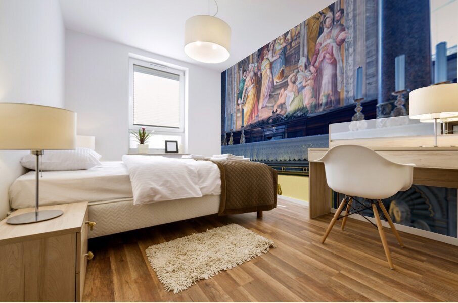 Visit to san pietro in vincoli and the reliquary of st peter Mural print