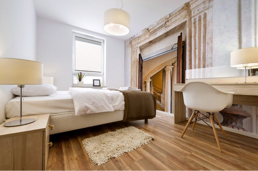 Visit the helicoidal staircase at Galleria Nazionale Rome Mural print