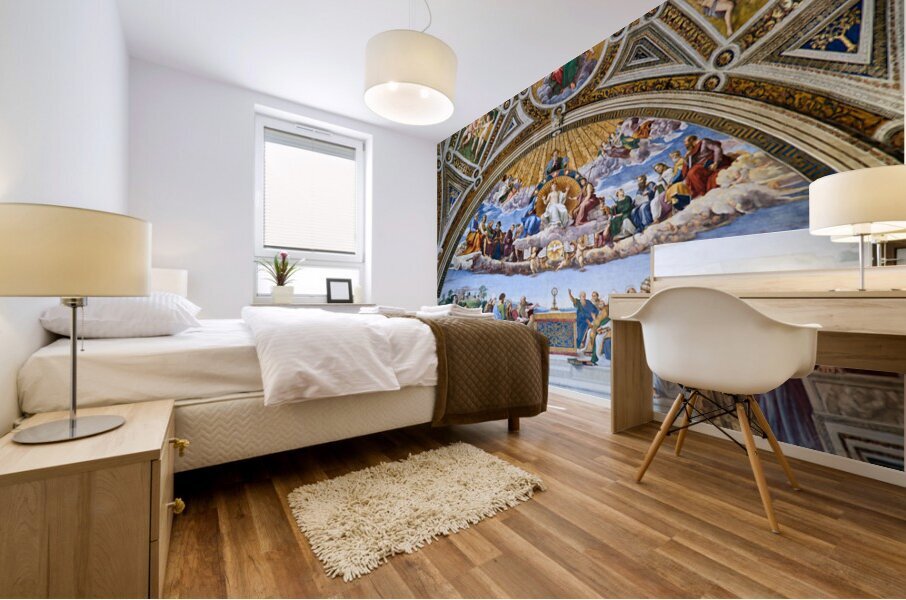 Frescoes of Raphael rooms at Vatican Museums in Rome Mural print