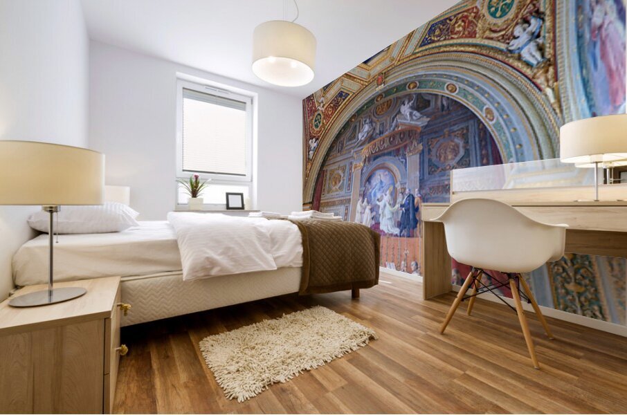 Frescoes in the raphael rooms at vatican museums in rome Mural print