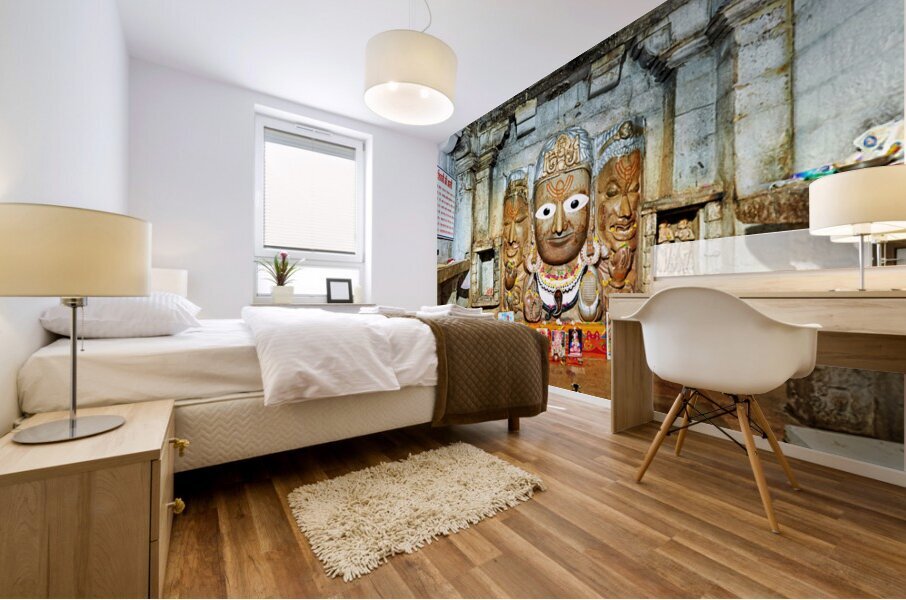 Rituals at Chittorgarh Fort in Rajasthan India during the day Mural print