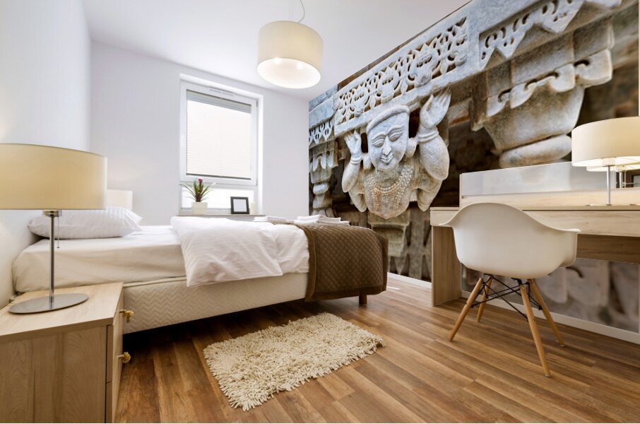 Exploring Jain temples in Ranakpur Rajasthan India Mural print