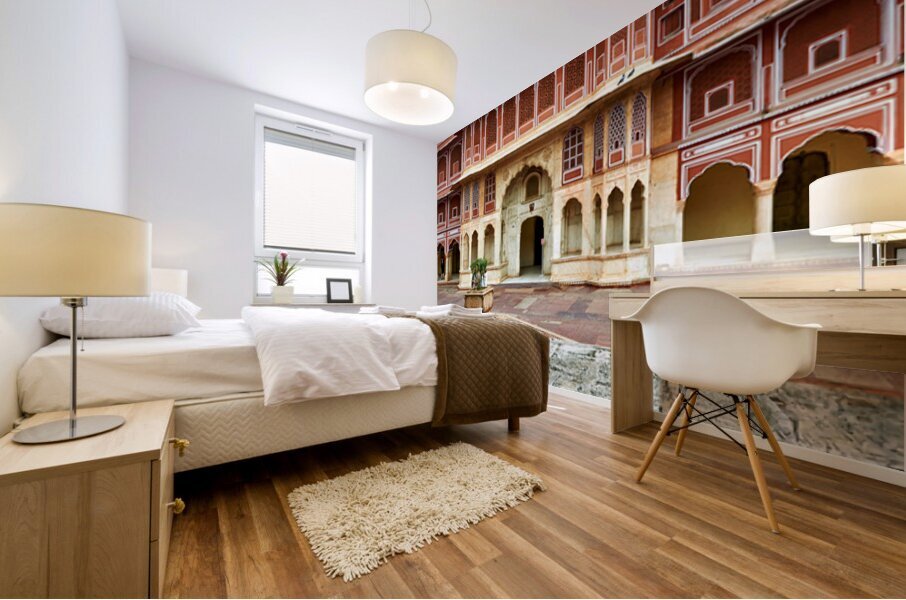 Discover Jaipurs City Palace and its stunning architecture Mural print