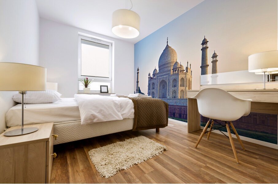 Visit to the Taj Mahal in Agra India during the evening light Mural print