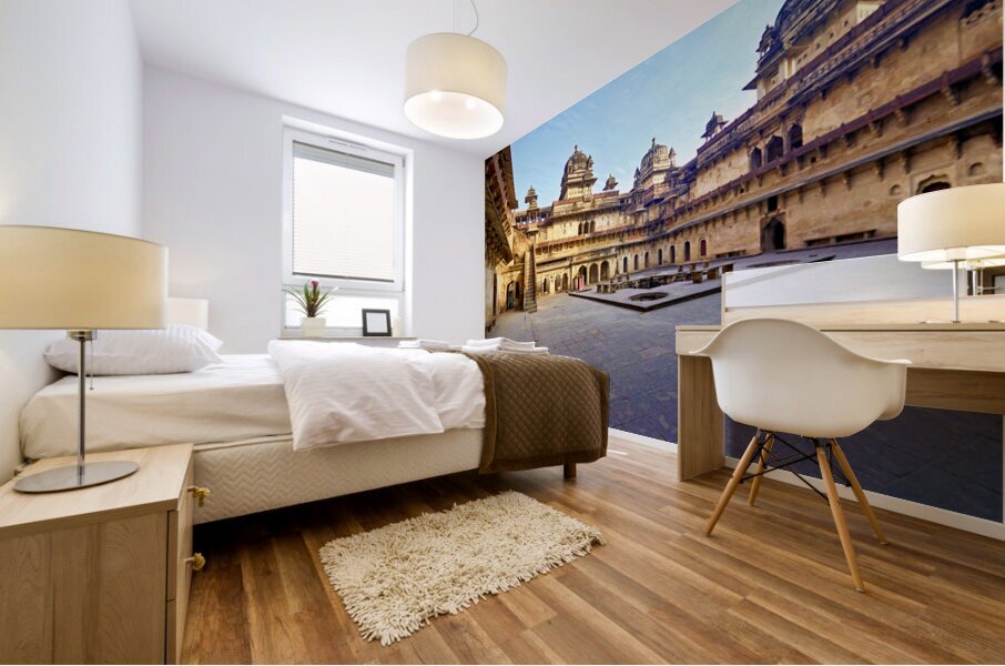 Exploring the fort complex in orchha madhya pradesh india Mural print