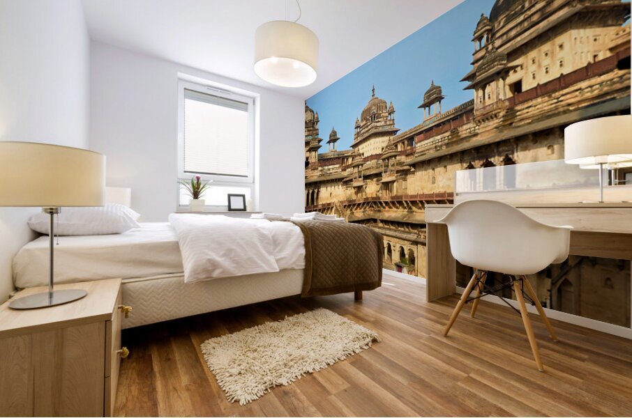 Exploring the historic fort complex in Orchha Madhya Pradesh I Mural print