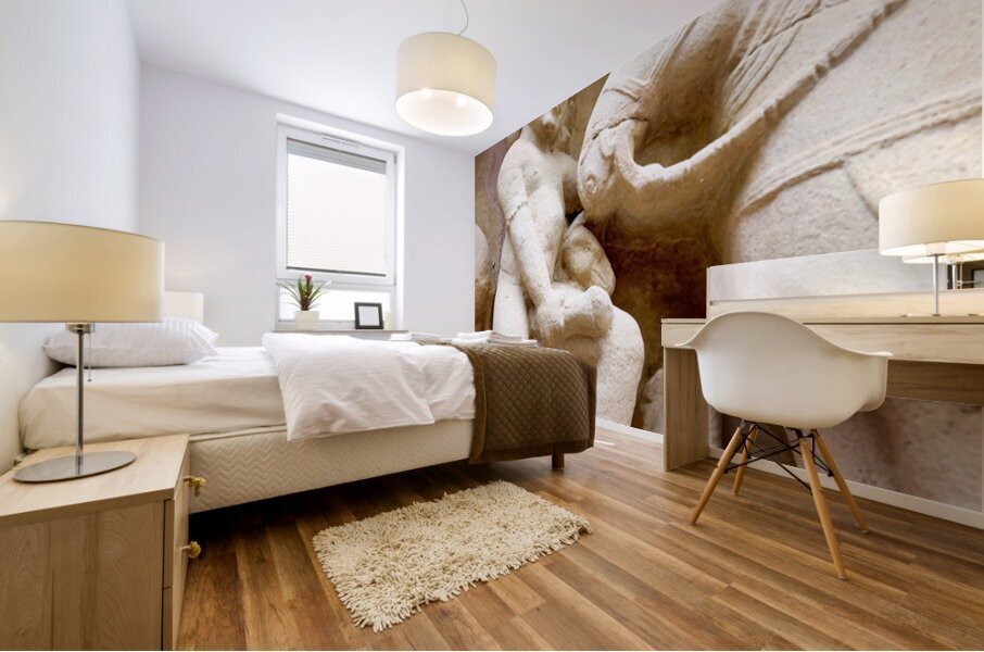 Exploring erotic art in Khajuraho temples of Madhya Pradesh Mural print