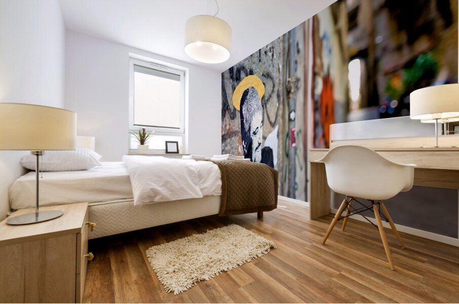 Mural of pino daniele in via tribunali naples campania italy Mural print