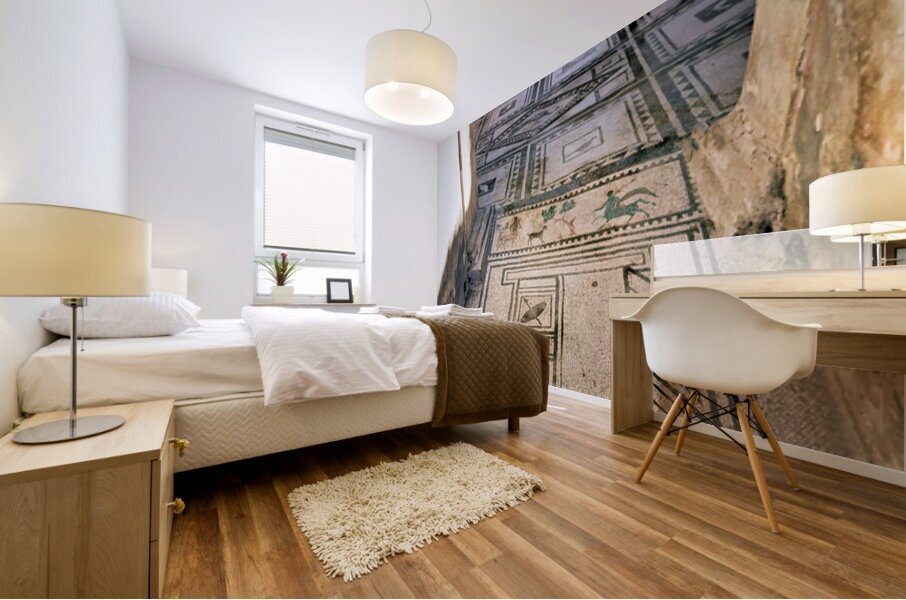 Mosaic floor in Pompeii reveals Roman art and ancient history Mural print