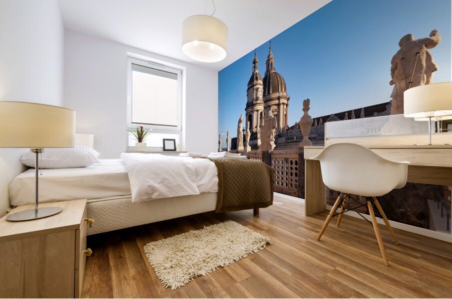 Visit to metropolitan cathedral of saint agatha in catania italy Mural print