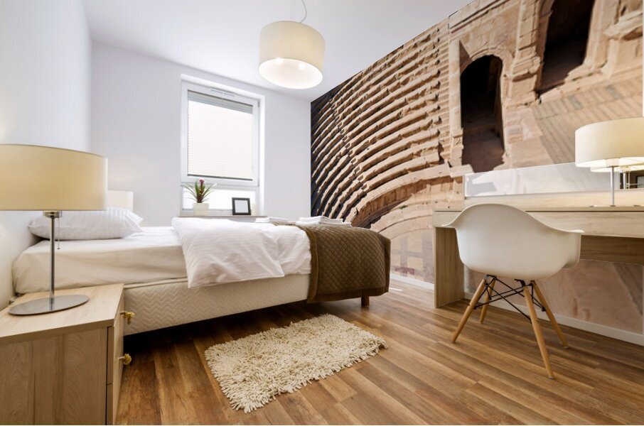 Exploring the theater of Gerasa in Jerash Jordan Mural print