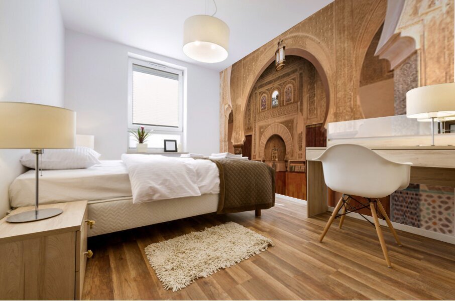 Visit Bou Inania Madrasa in Fez Morocco during the day Mural print