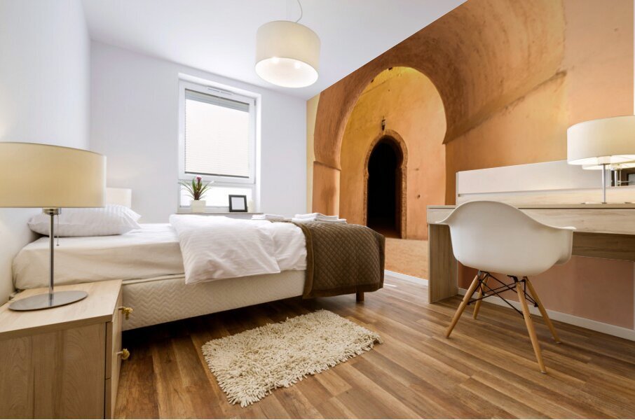 Discover the royal stables in Meknes Morocco during the afterno Mural print