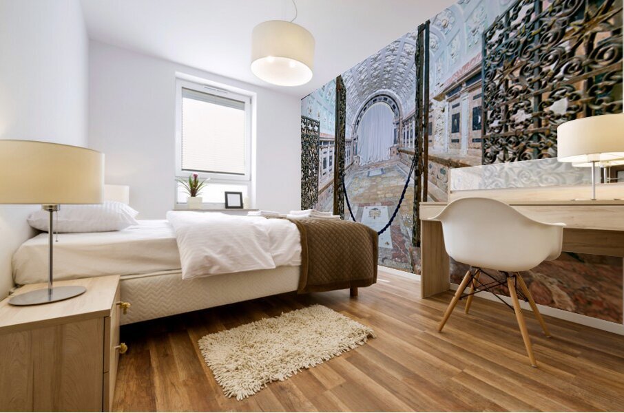 Exploring the crypt in the Norman Cathedral of Gerace Calabria I Mural print