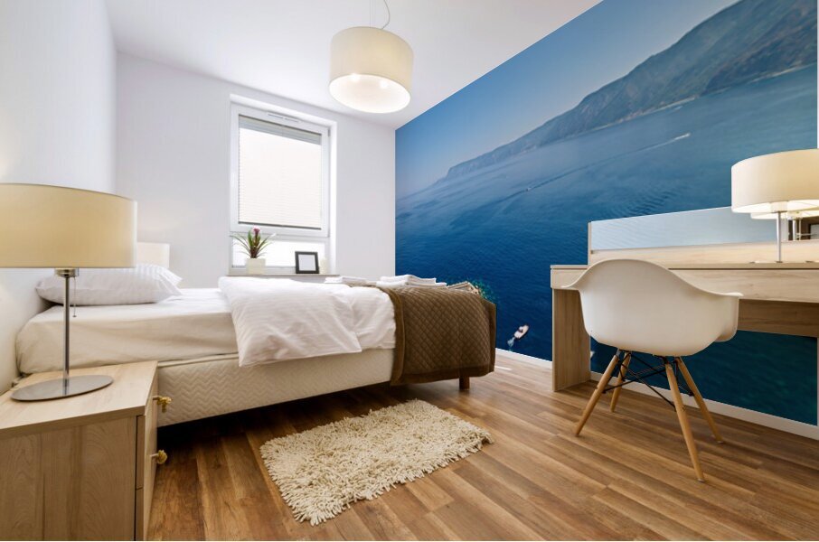 View of Chianalea harbor in Scilla Calabria Italy with boats Mural print