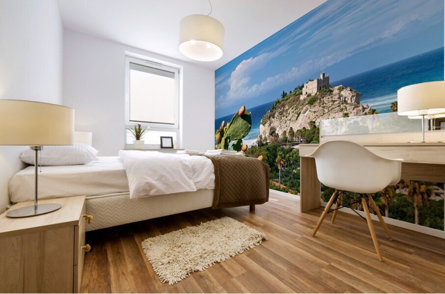 Santa Maria dellIsola Monastery in Tropea Calabria Italy by the Mural print