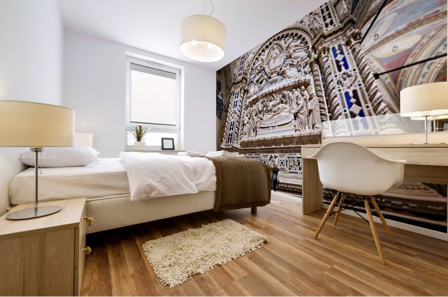 Orsanmichele church in Florence with Orsancagnas Tabernacle Mural print