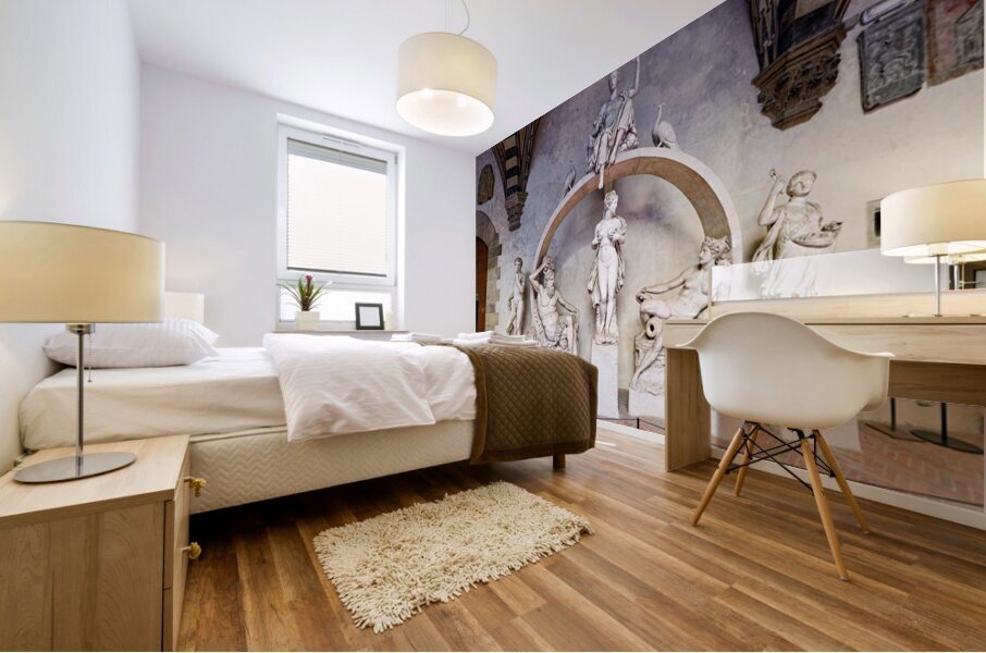 Sculptures at Museo Nazionale del Bargello in Florence Mural print