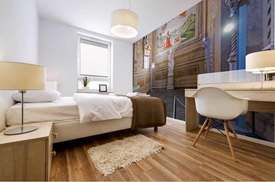 Visit to Basilica di Santa Croce in Florence Tuscany Italy Mural print