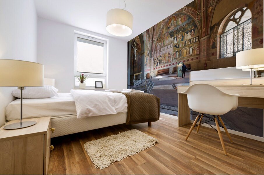 Visit to santa maria novella church in florence tuscany italy Mural print