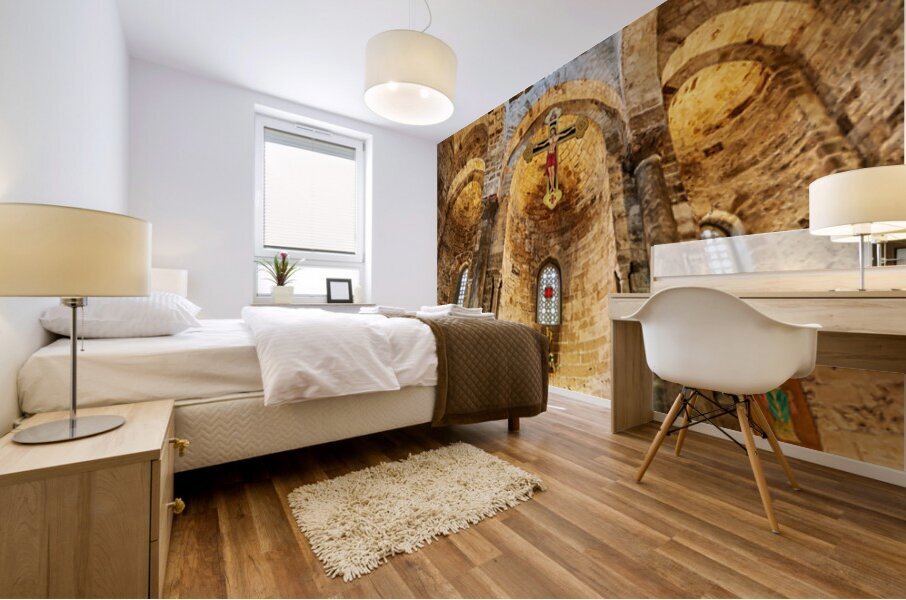 Interior view of Cappella di San Cataldo in Palermo Sicily Mural print