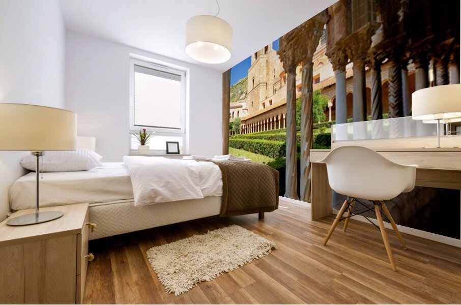 Monreale Cathedral in Palermo Sicily shows historical architectu Mural print