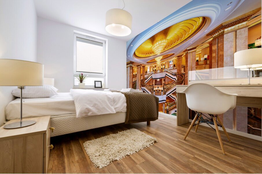 Visit to emirates palace hotel in abu dhabi Mural print