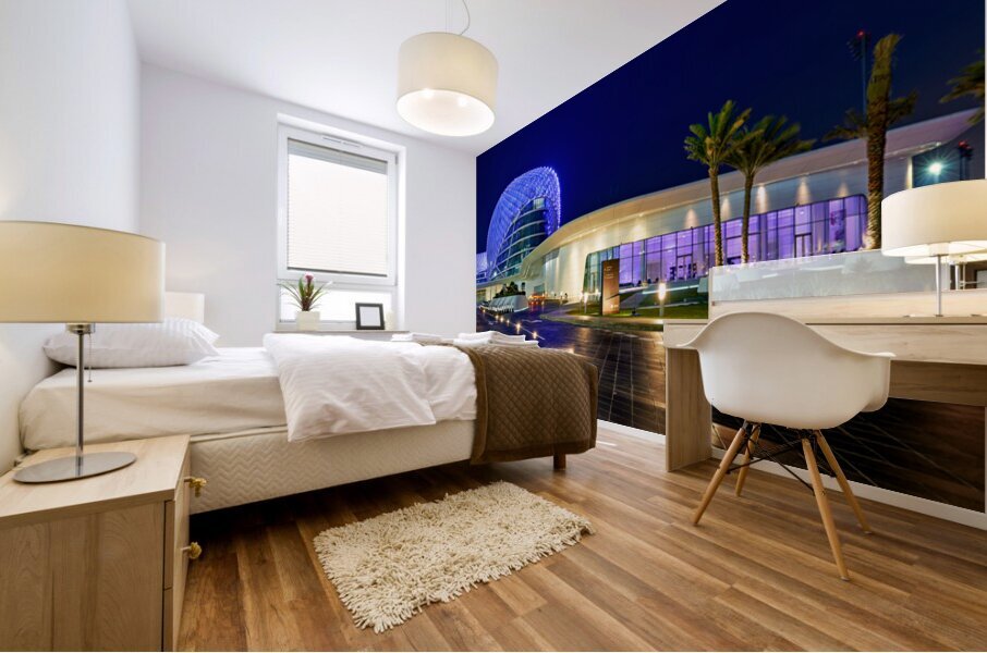 Explore W Abu Dhabi Yas Island at night in Abu Dhabi Mural print